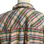 J.Crew Womens Plaid Cotton Silk Blend Classic Fit Tunic Top Blouse Sz XL Preppy Photo 3
