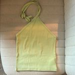 Madewell  Green Asymmetrical Sleeveless Halter Top Photo 1