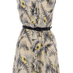 Anthropologie  Silk‎ Floral Sleeveless Dress Lace Trim Ruffle Belted Sz 0 Photo 0