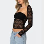Edikted  Addison Sheer Lace Tube Top Photo 4