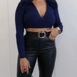 ZARA NWT FAUX FUR LAPEL COLLAR KNIT CARDIGAN Photo 6