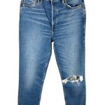 RE/DONE 90s High Rise Ankle Crop Denim Jeans Worn Brook Blue Size 29 Photo 0