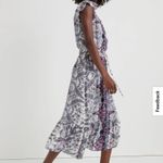 Lucky Brand Felicia Paisley Purple Midi Dress Boho Western Fall cottagecore Photo 2