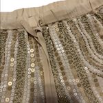 Free minds beige gold sparkly shorts size 2 Photo 1