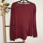 Madewell Long Sleeve V Neck Maroon Shirt Size Medium Photo 3