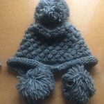 Gray Knit Stocking Hat and Glove Set Photo 1