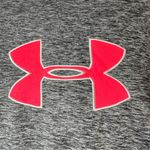 Under Armour  Hoodie Womens M Gray Hot Pink Logo Storm Kangaroo Pocket Cold Gear Photo 2