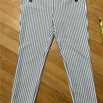 Est. 1946 Women SM. CATO ‘’, Black and White Striped pull on Pants. Straight leg Photo 0