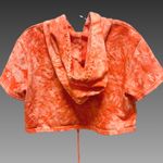 Hot & Delicious  Orange Tie-Dye Hooded Cropped Top-LG Photo 1
