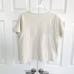 Madewell  Ottoman Jacquard Ruched-Front Top in Antique Cream Photo 6