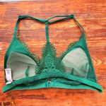 Victoria's Secret Green Lace Plunge Bralette T-Back Medium M Photo 1
