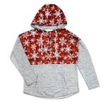 Grey Buffalo Plaid Snowflake Hooded Sweater Size 2XL Gray Photo 2