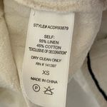 ASTR  Cream with Aztec Embroidery Cut-out Back Pocketed Linen/Cotton Dress XS Photo 10