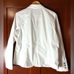 None Women's Y2K White Stretch Blazer With Pockets & Silver Hardware Size 18W Photo 9
