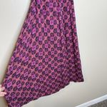 World Market Dress Small Floral Wrap Boho Gypsy Midi V Neck Pink Geometric Photo 3