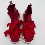 Red Valentino Glam Run Satin Trim Romantic Stretch Knit High Top Sneakers 41 11 Photo 6