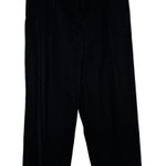 Panache Black Velvet Wide Leg Pleated High Waisted Dress Pants Size 14 Photo 0