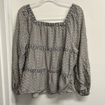 Old Navy  Black and White Tiered Peasant  Blouse Photo 2