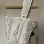 Derek Heart | 100% Cotton White Tiered Smocked Blouse NWT | Size Medium Photo 4