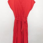 Universal Threads Midi Red Wrap Dress Photo 0