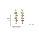 Candy Color Flower Tassel Drop Earrings Cute Floral Ear Jewelry Gift Photo 3