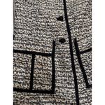 Nanette Lepore  Tweed Coat Womens 2 Cream Black Designer Classic Parisian Chic Photo 8