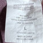 Rewind Long bell sleeve mauve semi sheer top with lace detail size large Photo 6