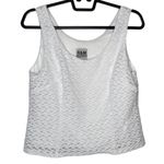 R & M Richards Vintage White Lace Satin Embellished Evening Blouse & Tank Size 12 Photo 2