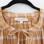 Ann Taylor Loft Plaid Puff Sleeve Peasant Top Photo 6
