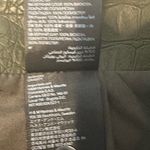 H&M Crocodile Pencil Skirt Green Faux Leather Size 6 Front Slit Chic Career Photo 7