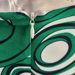 Anne Klein Women's Sleeve Circle Pattern Stretch Silk Dress Camellia/Envy Size 6 Photo 8