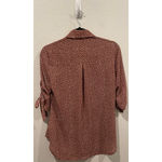 EXPRESS  Brown White Dots Short Sleeve Blouse Photo 3