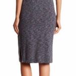 ATM Melange Henley Dress Sleeveless Midnight Steel Size S/P Gray Photo 2