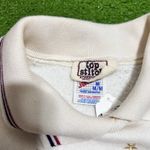 Jerzees Vintage Sweatshirt Women M Collared USA sweater July 4th Patriotic NWOT Photo 2