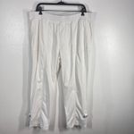 Soft Surroundings Medina Roll-Tab Pull-On Utility Pant Cotton Blend White 1X Photo 1