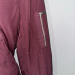 Bagatelle Heritage Women's Maroon Full Zip Bomber Jacket EUC Size L Photo 2