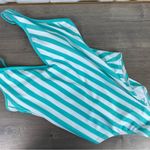 Kona Sol Target  Teal&White Stripe V Neck One Piece Swimsuit Sz.XL NWOT Photo 4