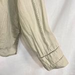 ZARA  Ramie Blouse Top XS UK 6 8 Sage Green Button Front Boho Peasant Minimalist Photo 3