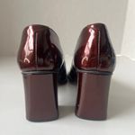 Vtg Precis 90s Patent Peep Toe Womens Shoes Sz 7.5 Chunky Heel Retro Y2K Square Red Photo 5