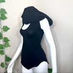 Zhen Nymph Black Corset Top Oversized Hood Size XS Photo 6