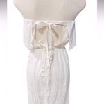Reformation Strapless Long Dress Raw Hem White Size XS Photo 2