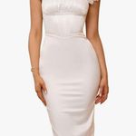 Amazon White Satin  Dress Photo 0