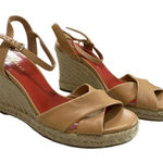 Cole Haan camila ankle strap brown espadrille wedge size 10 Photo 0