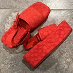 Coach  Noelle Terry Cloth Sandal, Red Orange Size 11 Comes in Box - SOLD OUT! Photo 4