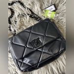 Badgley Mischka  Quilted Vegan Leather Chain Bag black cross body purse Photo 1