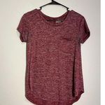 Hollister  Must Have Collection Heather Burgundy Scoop Neck Pocket T-Shirt - Size Photo 0