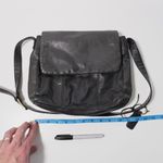 Rolfs Genuine Leather Shoulder Bag Purse Black Soft Flap Built In Wallet SEE‎ Photo 6