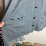 LOGO By Lori Goldstein Lounge Size L Snap Cardigan Grey Mixed Media Casual Soft Photo 1