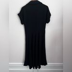 Lauren Ralph Lauren black faux Wrap midi Dress short sleeve belt 8 Photo 3