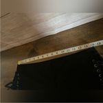 Boom Boom Jeans Boom Boom jean Suede Fringe short Shorts black sz 7 side tie flattering stretchy Photo 7